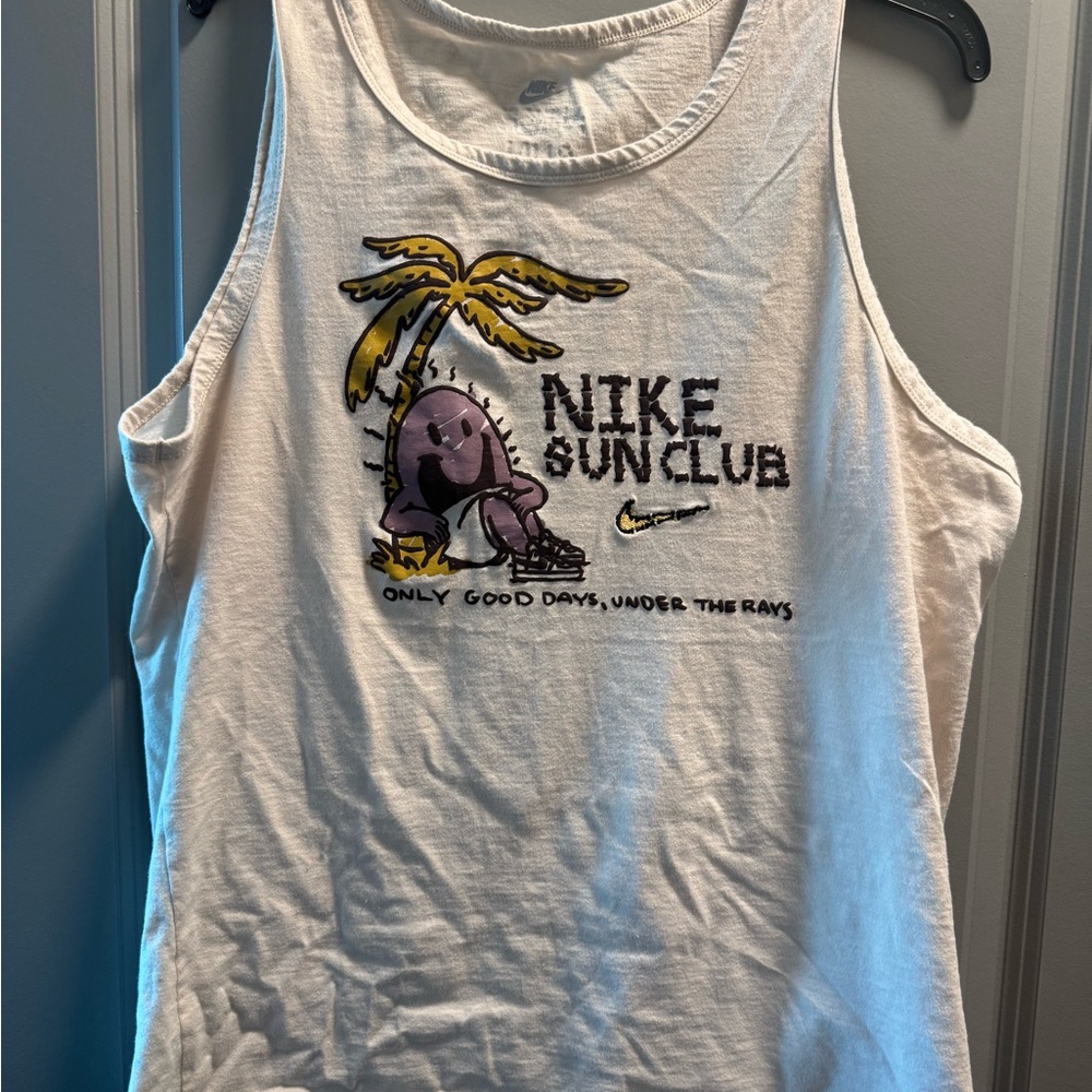 Nike Sun Club White Tank Top with Graphic
